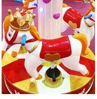 3 Gracze Karuzela Dzieci Arcade Machine Szczęśliwe Dzieciństwo Mini Carousel Horse