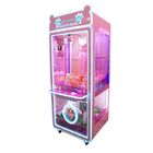 Różowa zabawkowa maszyna do żurawi z metalowym / hartowanym szkłem